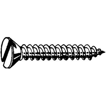 DIN7972 Slotted countersunk tapping screw Stainless steel A2